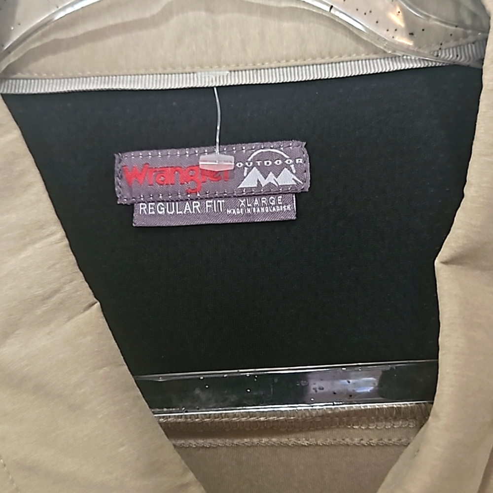 Wrangler Outdoor Man Mix Metarial Shirt Turbulance Size XL Hiking Fishing - Picture 12 of 16